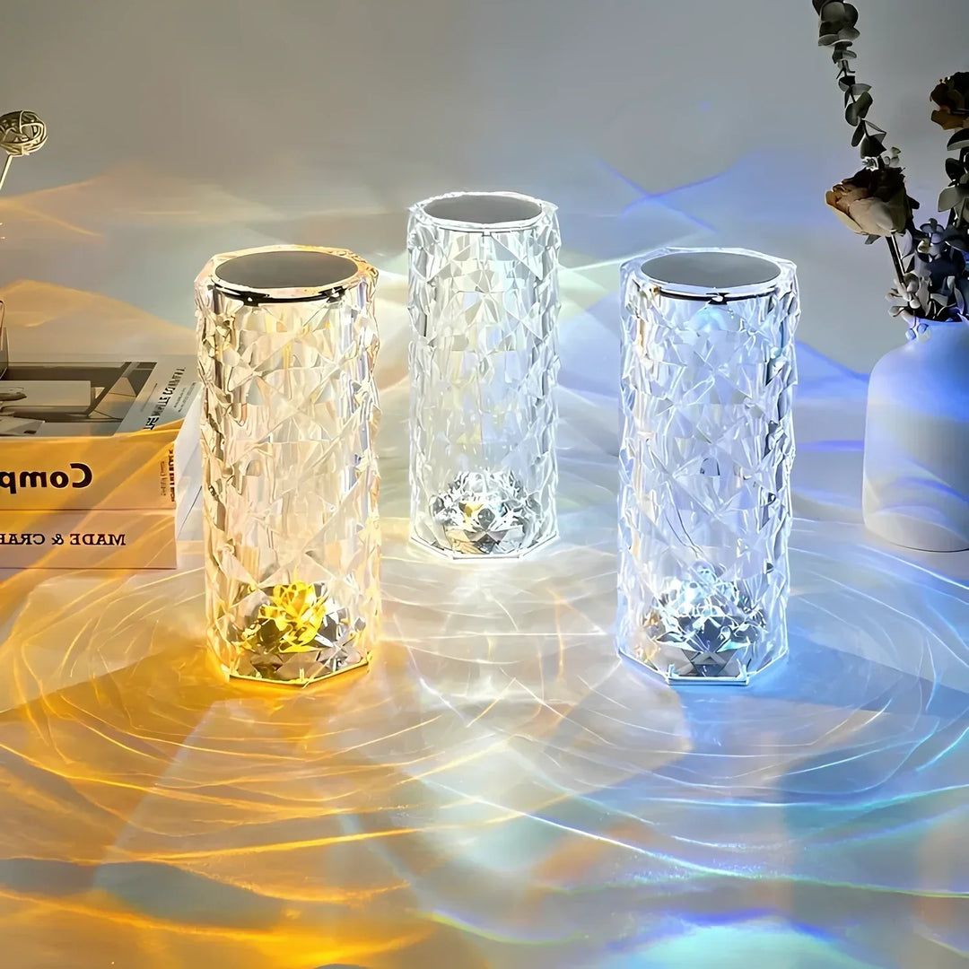 BowLift | Crystal Table Lamp with Touch Control - Aurora