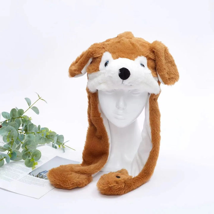 BowLift | BunnyBounce Plush Hat with Moving Ears for Kids & Adults
