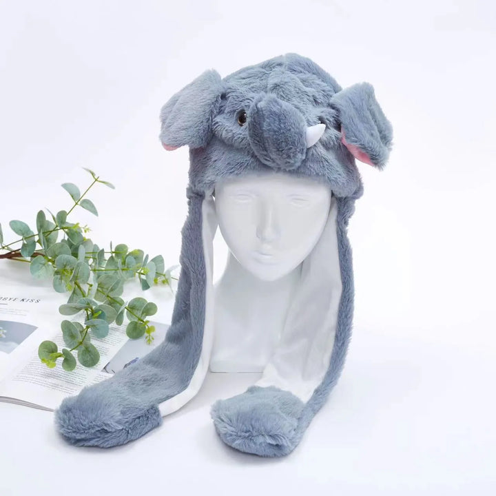 BowLift | BunnyBounce Plush Hat with Moving Ears for Kids & Adults