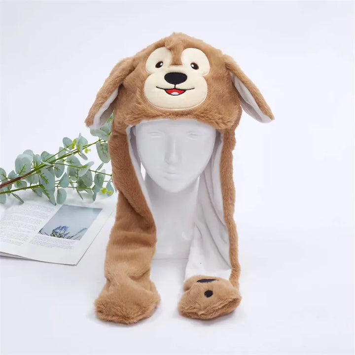 BowLift | BunnyBounce Plush Hat with Moving Ears for Kids & Adults