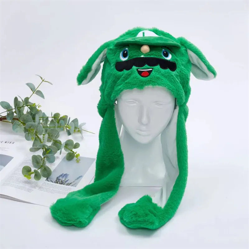 BowLift | BunnyBounce Plush Hat with Moving Ears for Kids & Adults