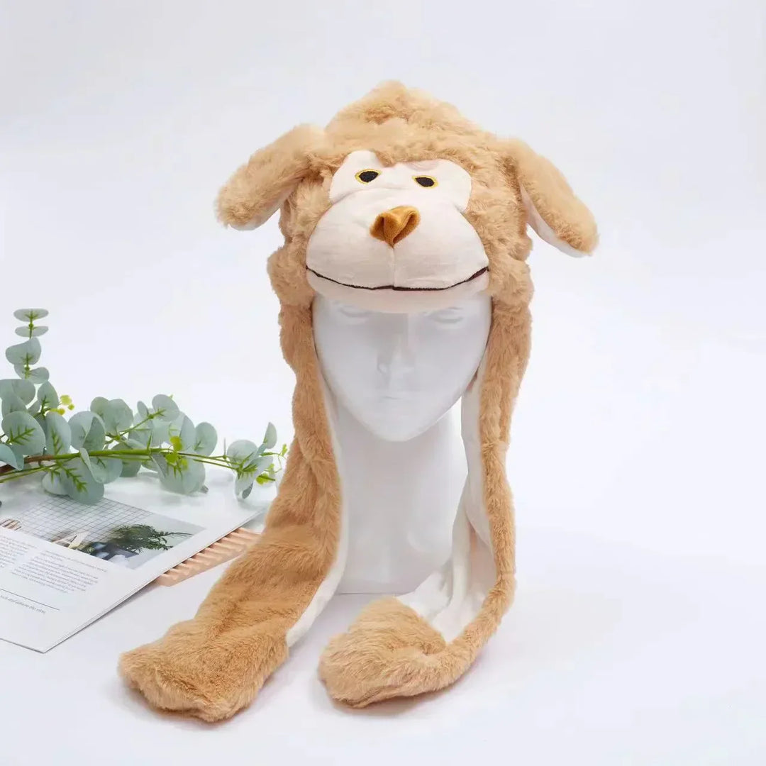 BowLift | BunnyBounce Plush Hat with Moving Ears for Kids & Adults