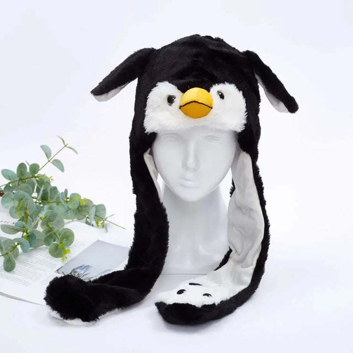 BowLift | BunnyBounce Plush Hat with Moving Ears for Kids & Adults