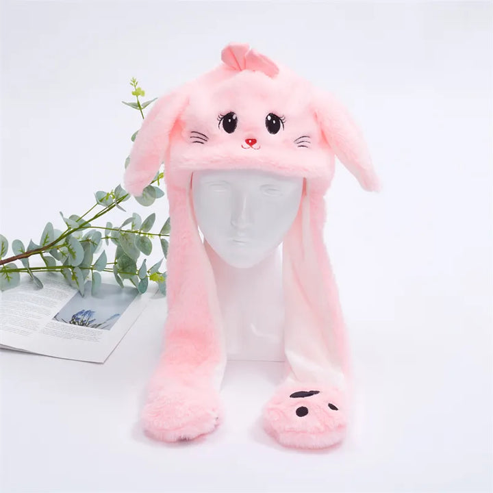 BowLift | BunnyBounce Plush Hat with Moving Ears for Kids & Adults