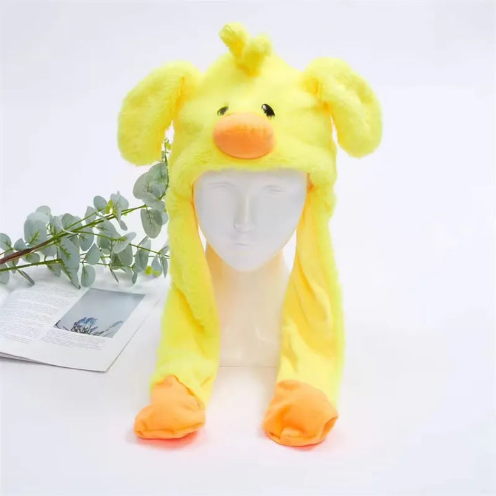 BowLift | BunnyBounce Plush Hat with Moving Ears for Kids & Adults