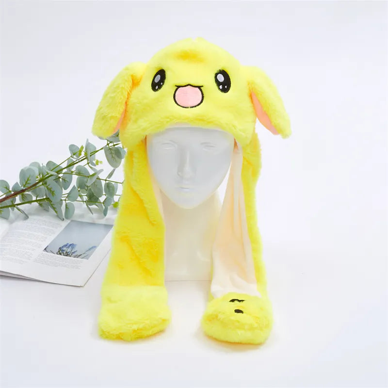 BowLift | BunnyBounce Plush Hat with Moving Ears for Kids & Adults