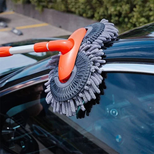 Retractable double-layer car wash brush Bowlift