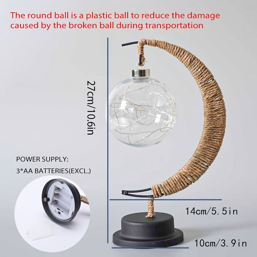 MoonGlow Lamp - Stylish Wrought Iron LED Table Lamp Bowlift