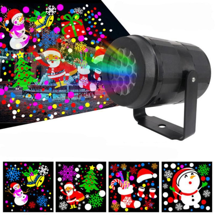 BowLift | LED Christmas Projector Snowflake Light Show – Waterproof Outdoor Lamp with 16 Patterns