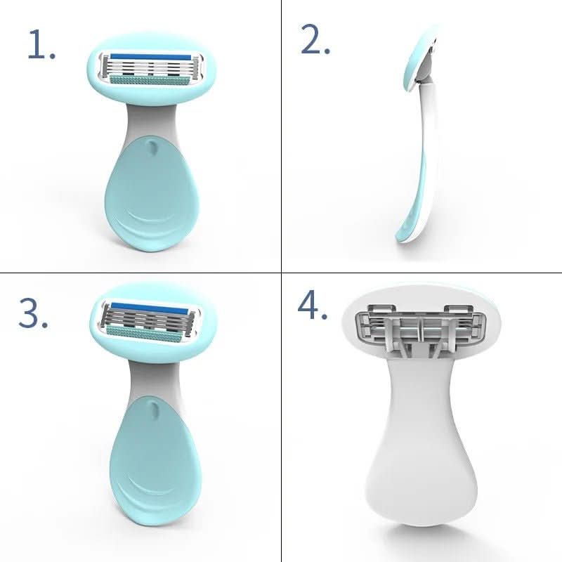 BowLift | 4-blade compact razor with storage box | Smooth skin on the go & at home