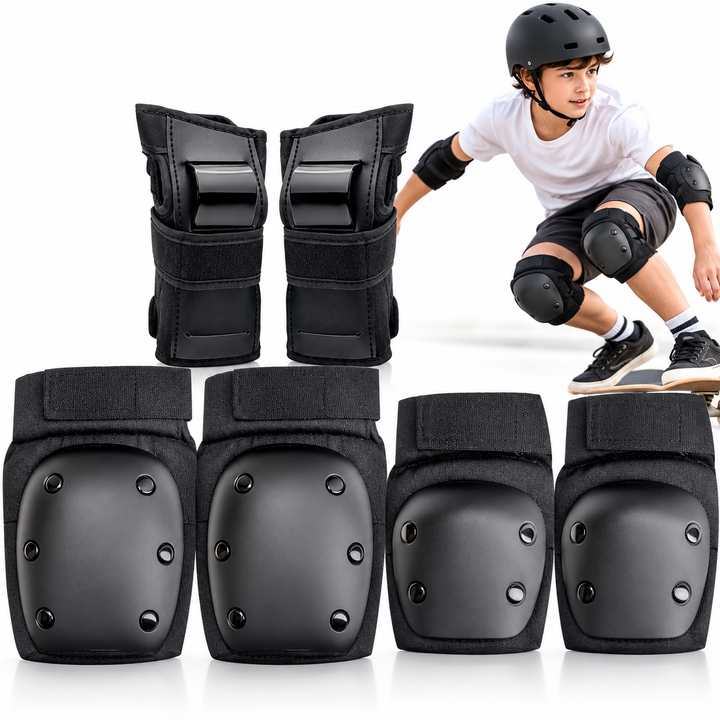 Protective Skate and Roller Pad Set with Wrist Guards Knee and Elbow Shields Bowlift