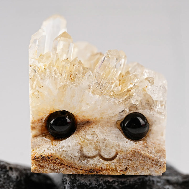 BowLift | Hand-Carved Natural Crystal Hedgehog