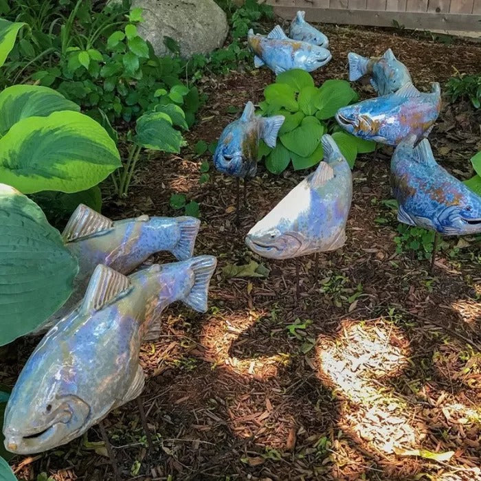 Koi Garden Fish Sculpture for Outdoor Décor