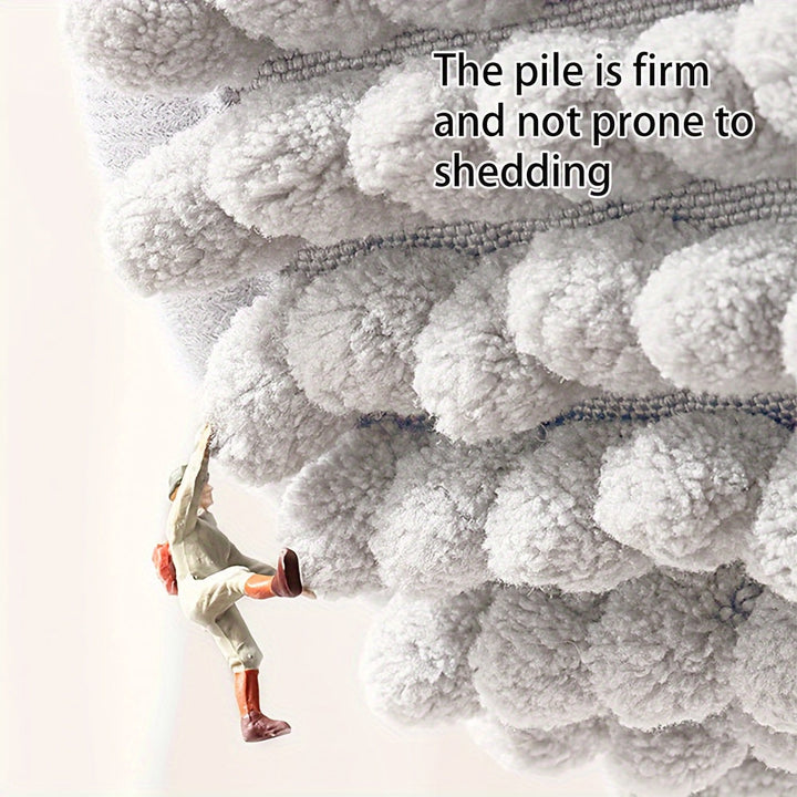 BowLift | Round Luxury Chen Bath Mat Ultra-Soft Chenille – Anti-Slip & Quick Drying