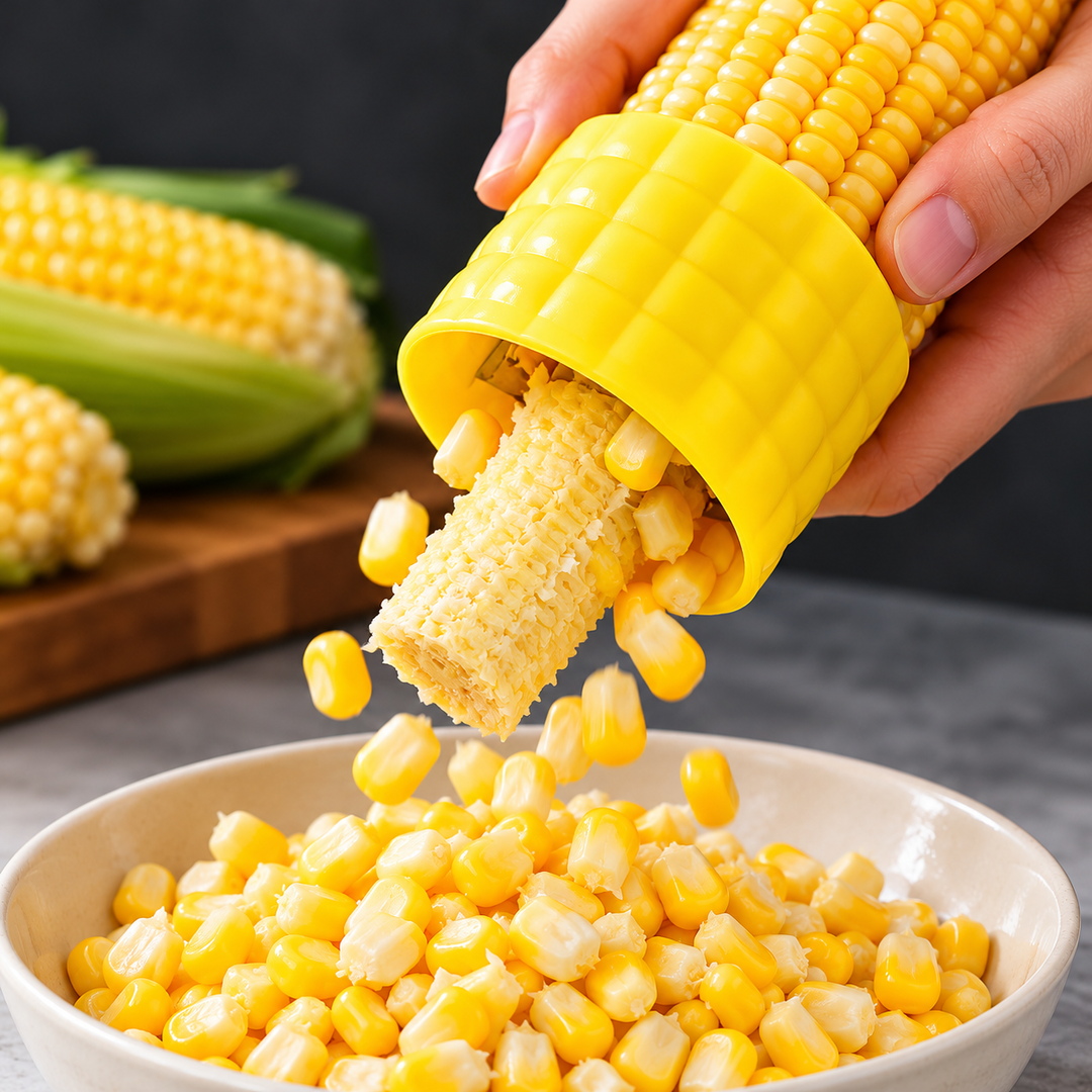 Handheld Corn Kernel Stripper and Corn Cutter Bowlift