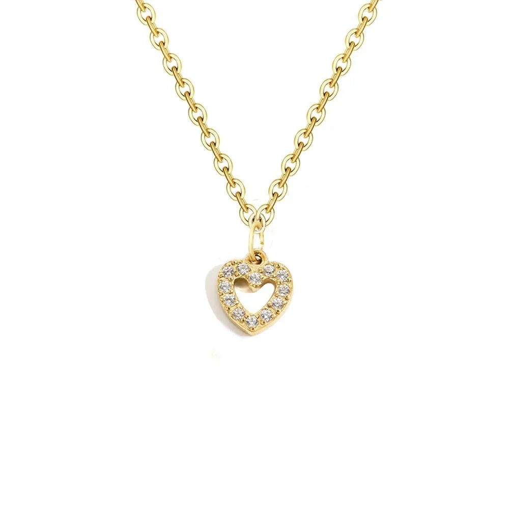 BowLift | Dainty Zircon Letter Initial, Number, Symbol Chain Necklace