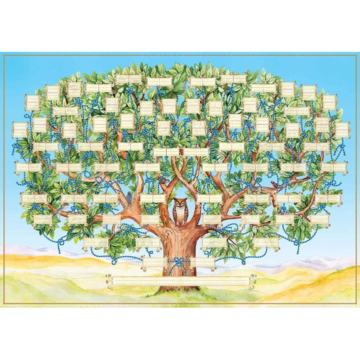 Family Tree Genealogy Diagram on Canvas