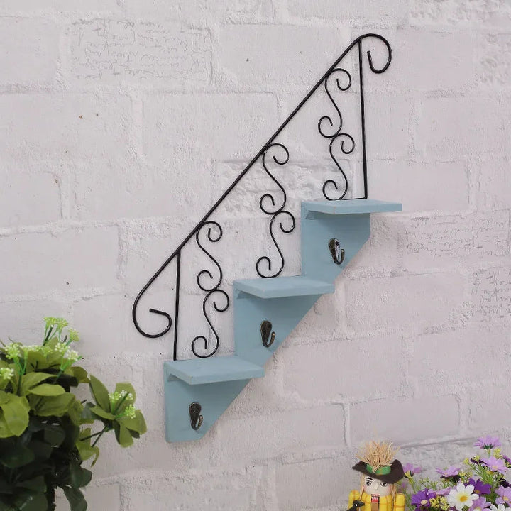 BowLift | Scandinavian Wind Iron Hanging Hook Shelf with Flower Pot Holders