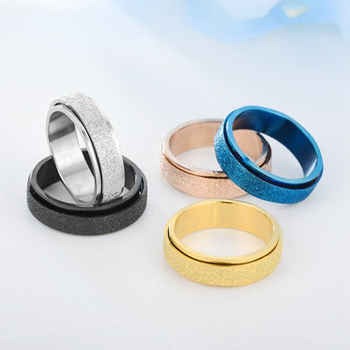 Rotating anxiety rings relieve stress for women and men