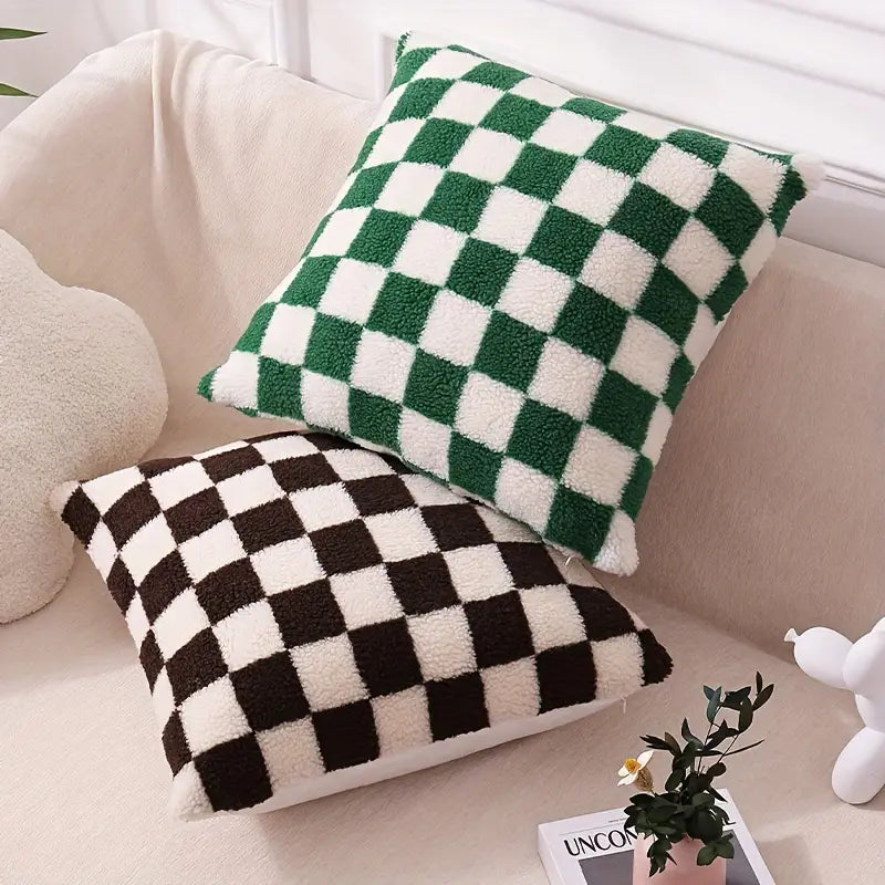 BowLift | Checkerboard Faux Fur Pillowcase
