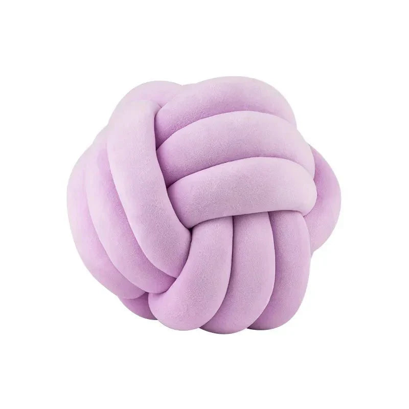 BowLift | Decorative knotted suede-look ball soft cushion