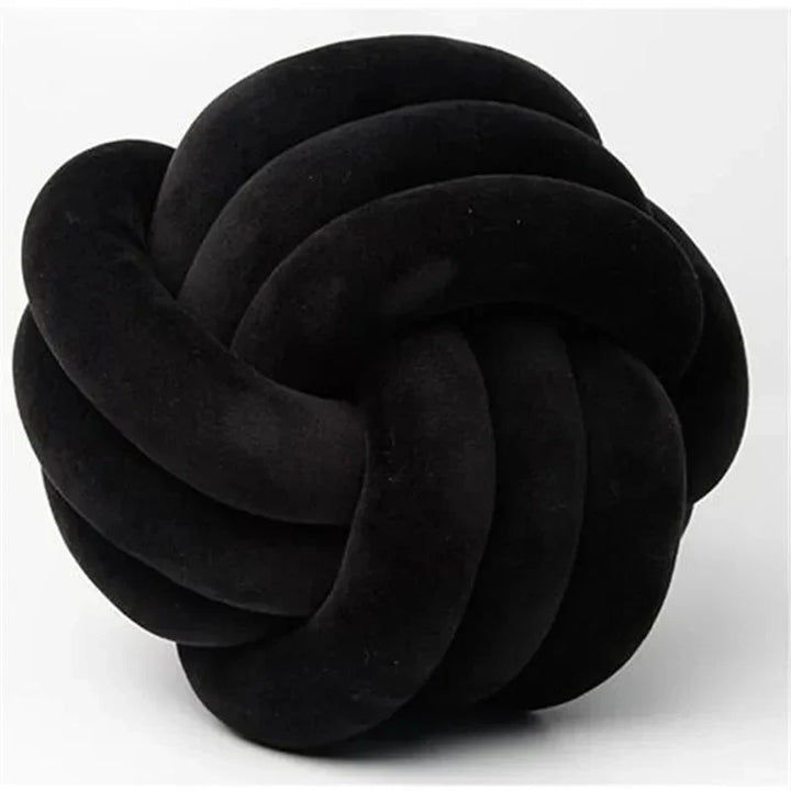 BowLift | Decorative knotted suede-look ball soft cushion