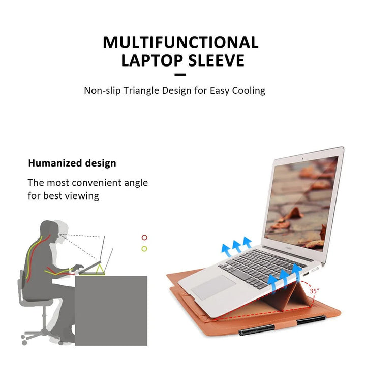 BowLift | 4-in-1 Laptop Sleeve - Slim Protective Case with Stand Function