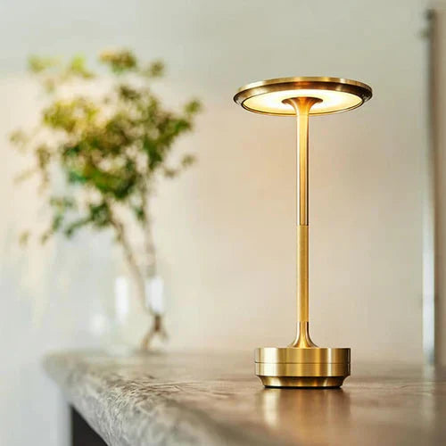BowLift | Table lamp gold metal wireless LED light