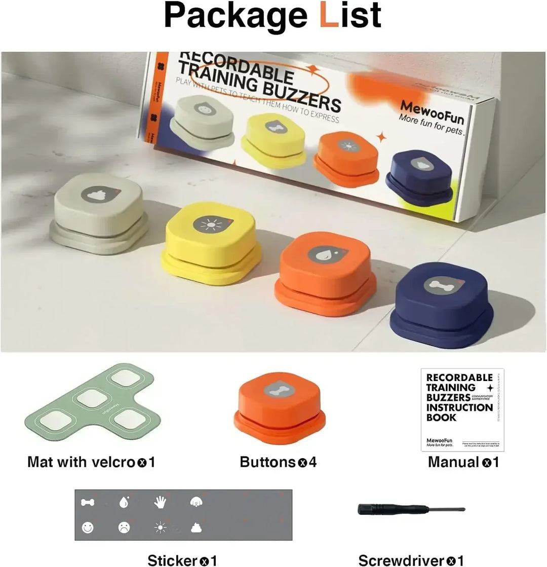 Dog Communication Buttons Set - BarkTalk Bowlift