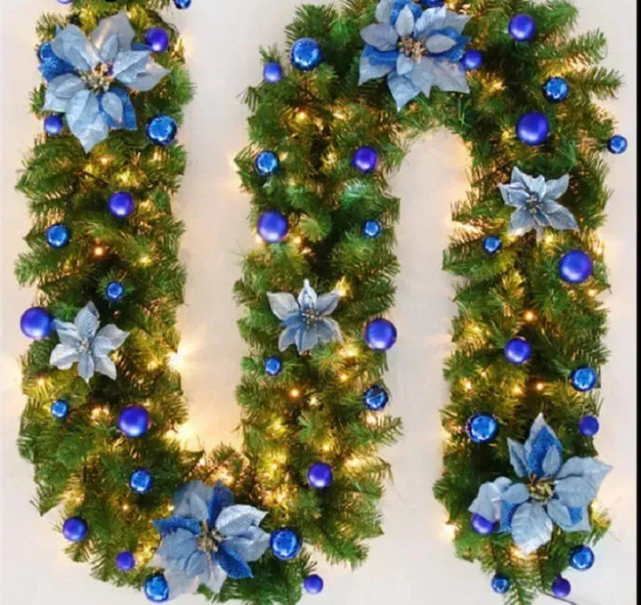 BowLift | Christmas Garland | Elegant Rattan Banner with LED Lighting