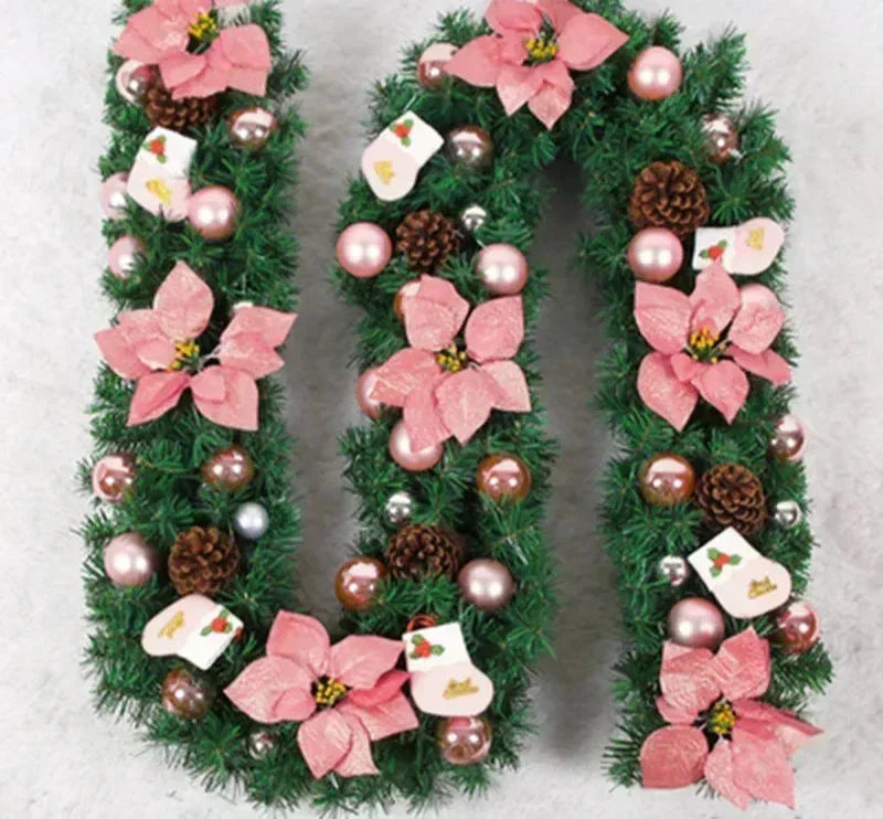 BowLift | Christmas Garland | Elegant Rattan Banner with LED Lighting