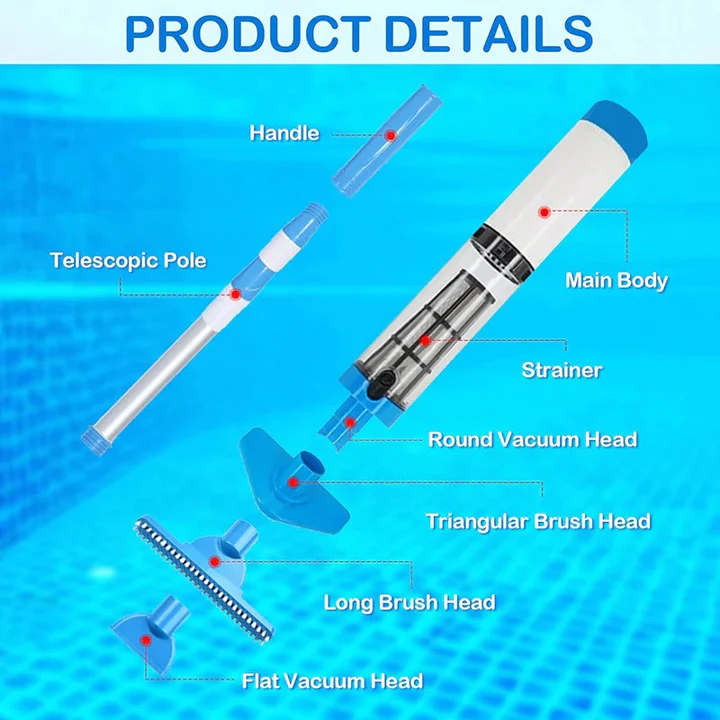 BowLift | 3 in 1 Cordless Rechargeable Pool Vacuum Cleaner