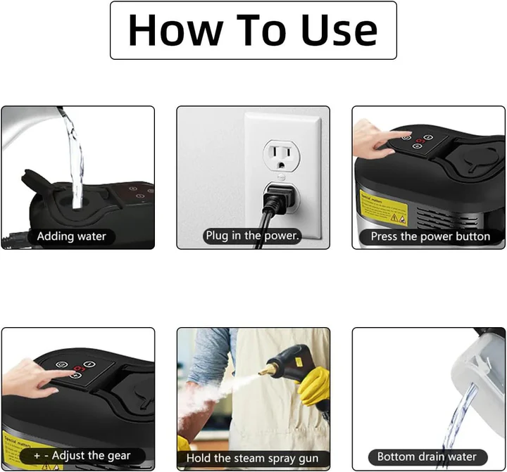 BowLift | 2500W High Pressure Steam Cleaner with Gloves