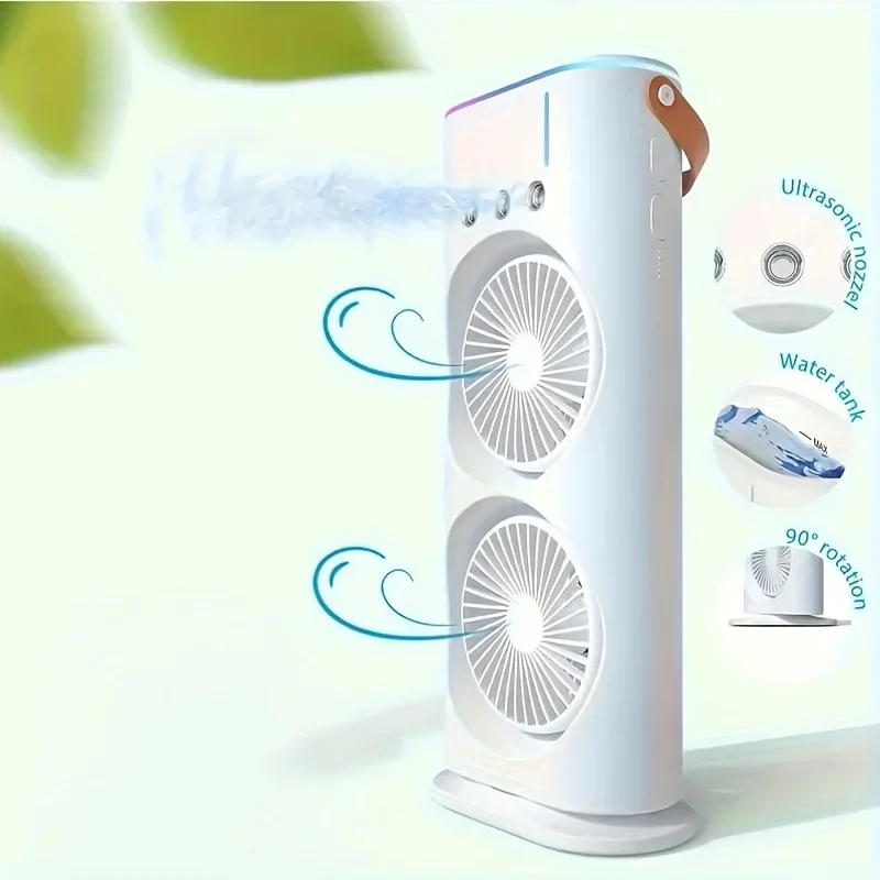 BowLift | Double Head Portable Air Conditioner Fan