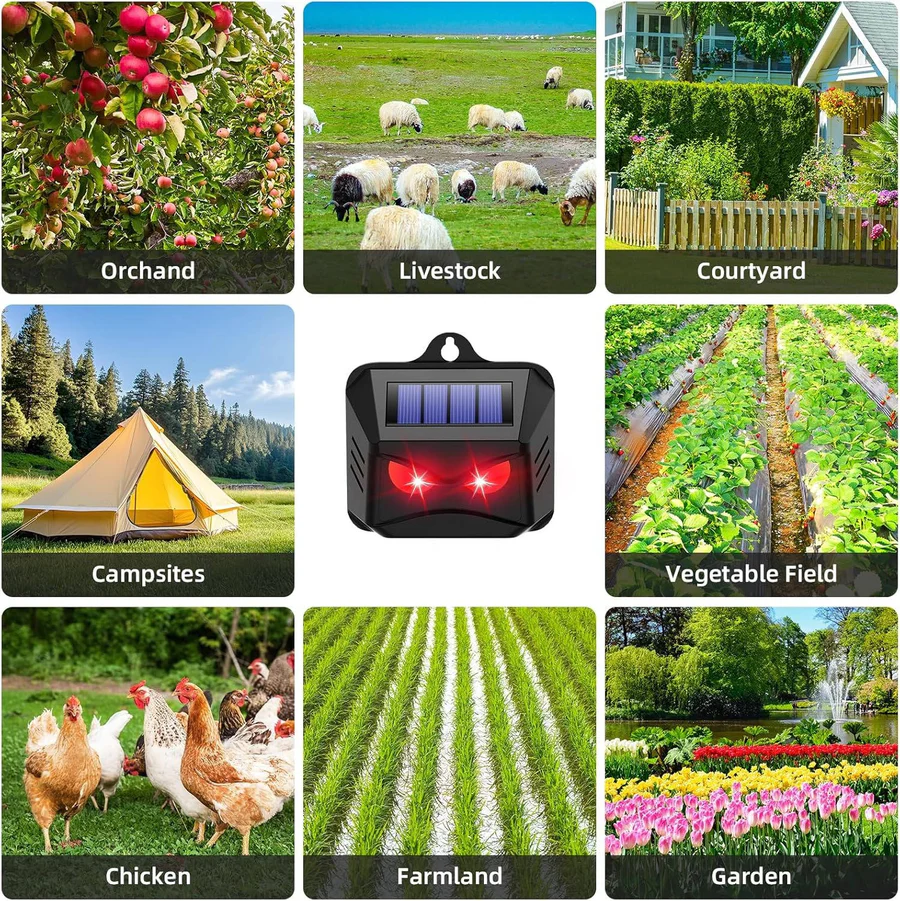BowLift | 2pcs Solar Powered Ultrasonic Animal Repellent