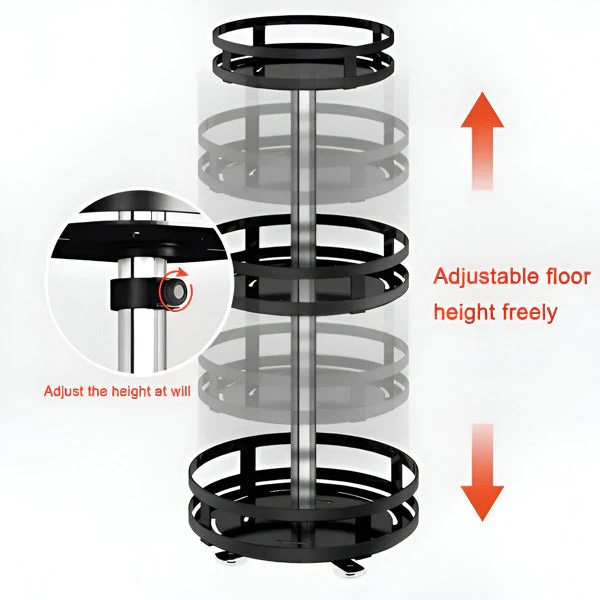 BowLift | 3 Tier Swivel Metal Organizer