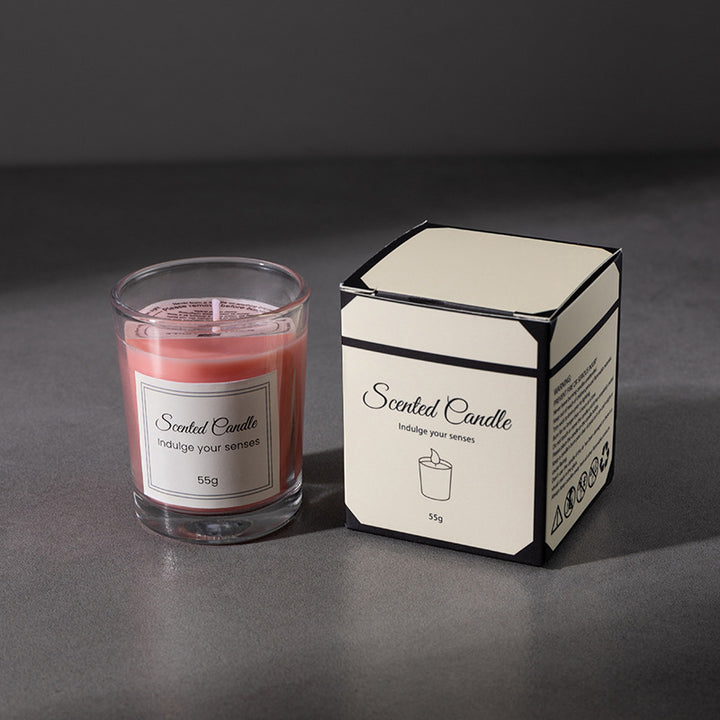 Scented candle in cup shape, soy wax