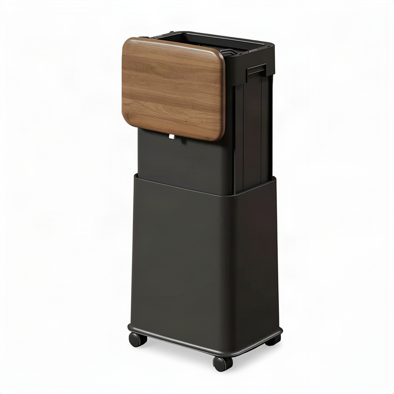 Narrow trash can with lid, over 12 L