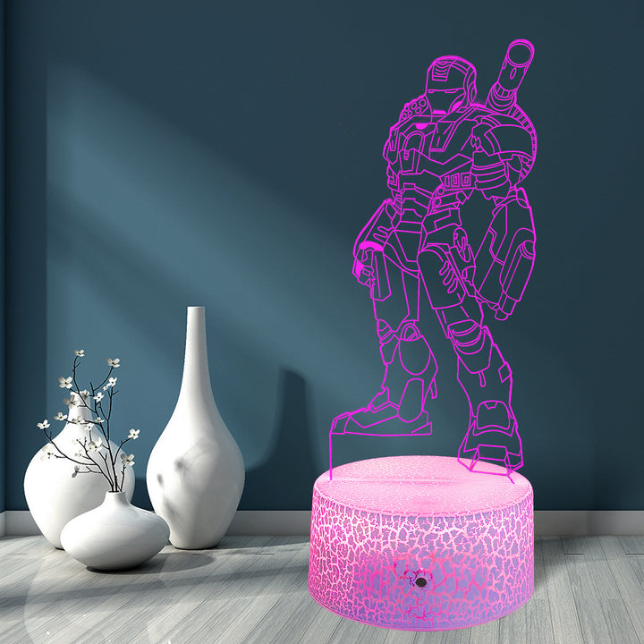 3D LED table lamp with 16 colors and remote control