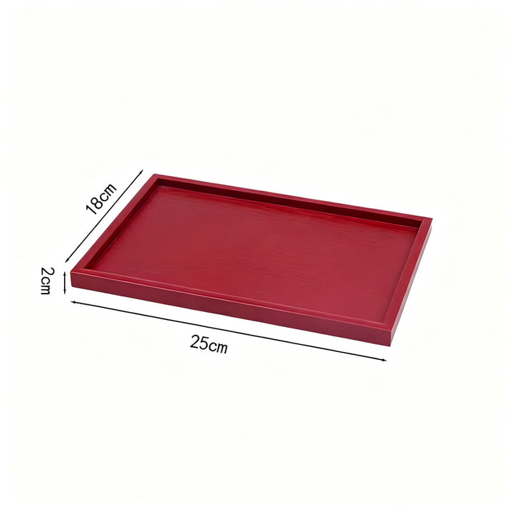 Wood serving tray, rectangular, Neuchinese design