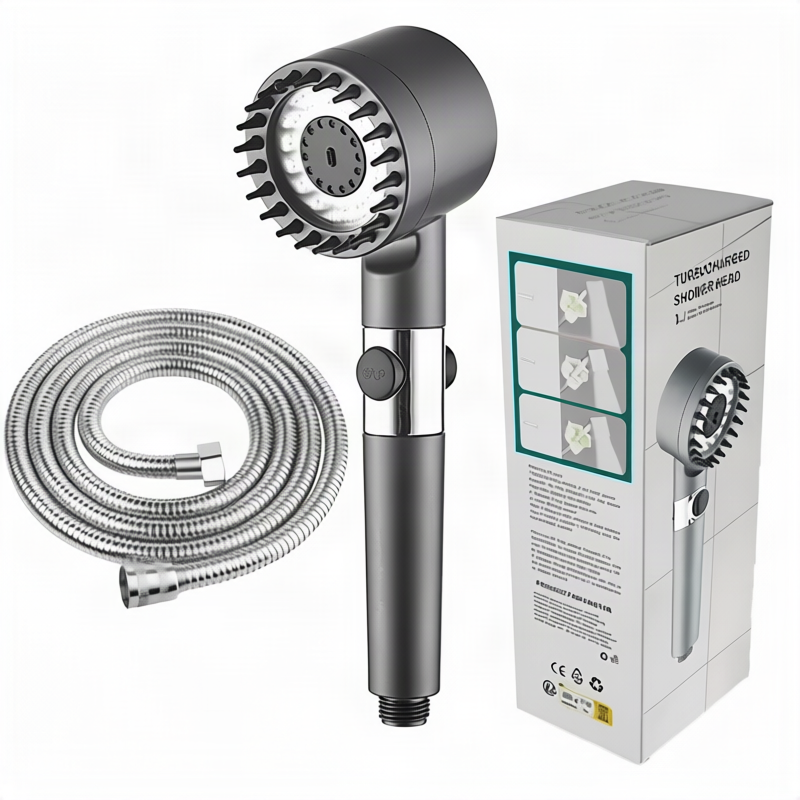 Shower head set with massage function and holder