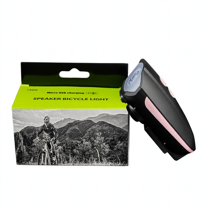Bicycle front light with horn and charging function