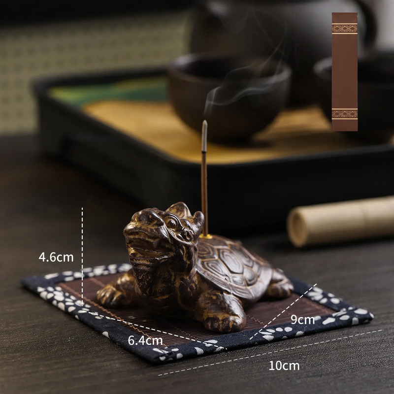 Dragon tortoise incense stick holder