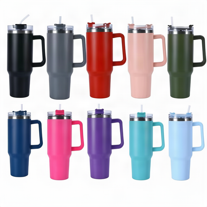 Stainless steel insulated mug with handle, 1200 ml