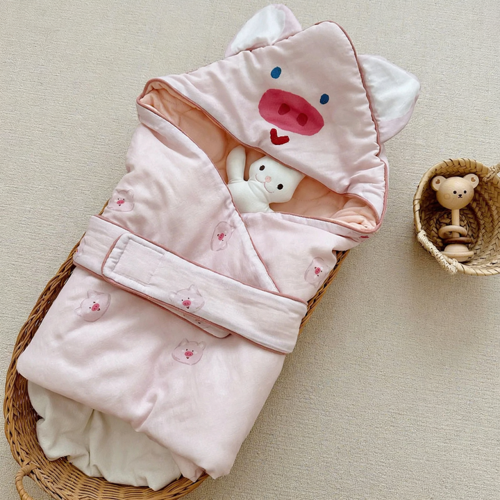 Baby wrap cloth made of cotton fabric, 90×90 cm