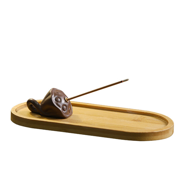 Lotus bud incense holder, plastic