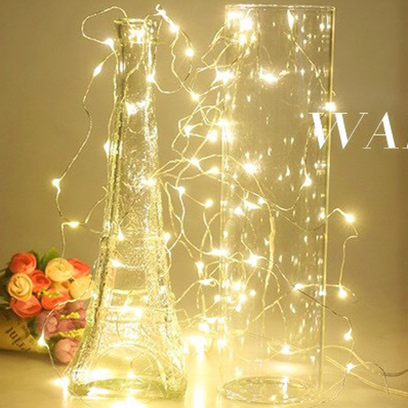 LED string lights with button cell battery, 1–3 m
