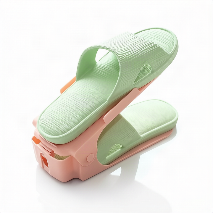 Foldable shoe rack made of plastic