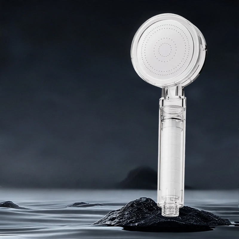 Shower head with filtration system and rain function