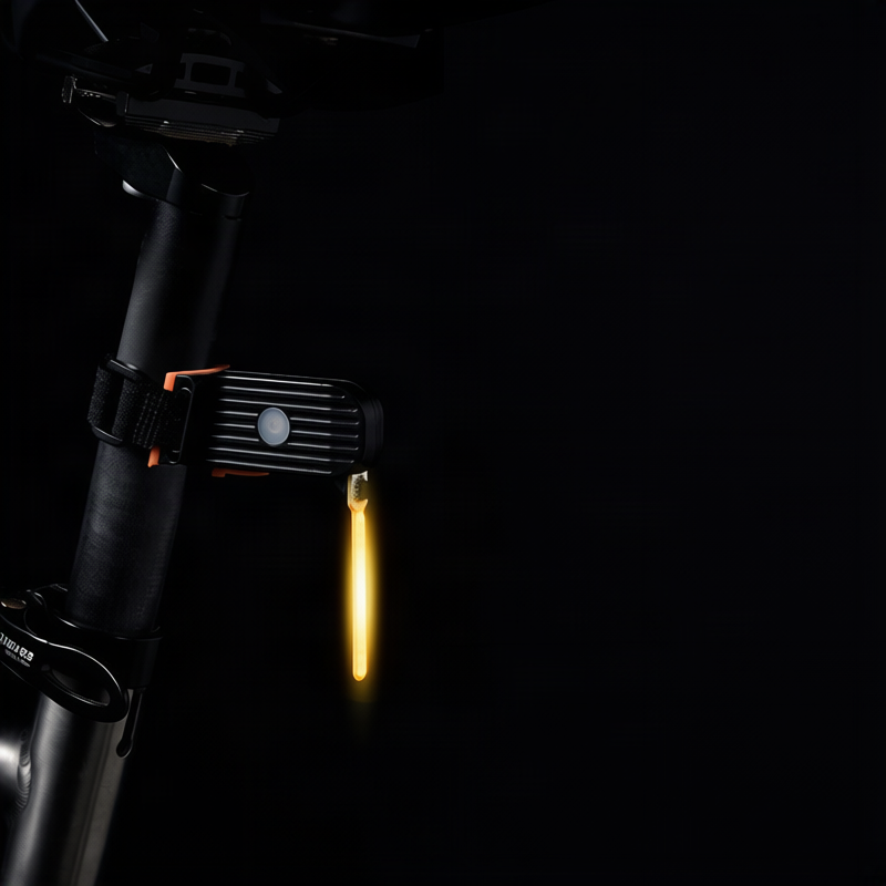 Bicycle rear light with flowing light effect, USB-C